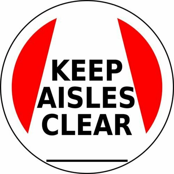 Pristine Products Keep Aisles Clear Floor Sign. stKAC24